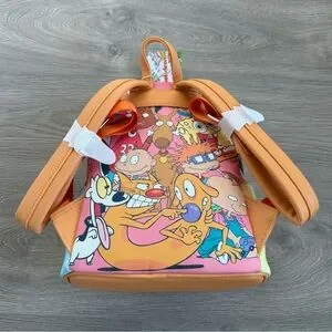 ? Loungefly Nickelodeon 90s Colorful Cartoon Unisex Vegan Leather Mini Backpack Nickelodeon | Accessories | Loungefly Nickelodeon 9s  main image 2